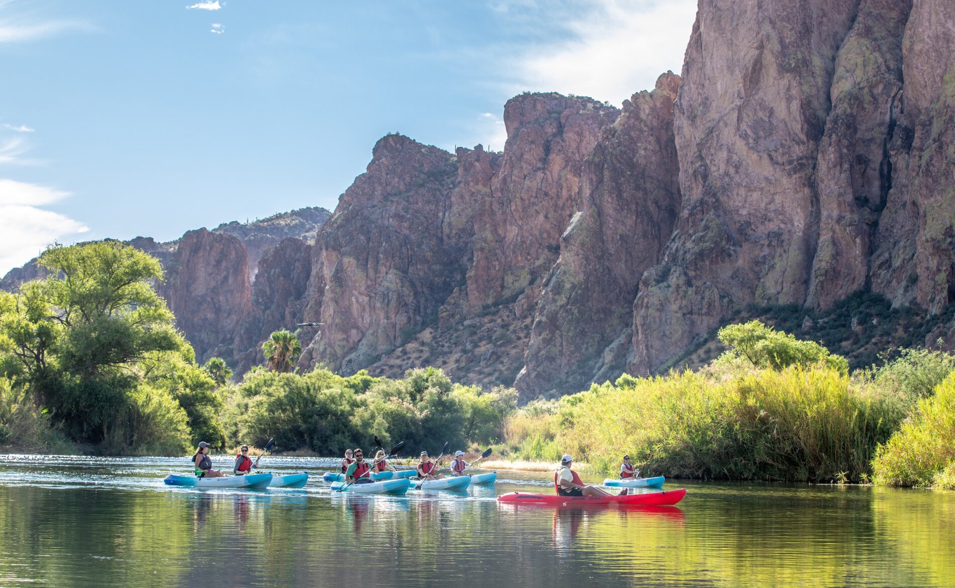 Kayaking down the Lower Salt River