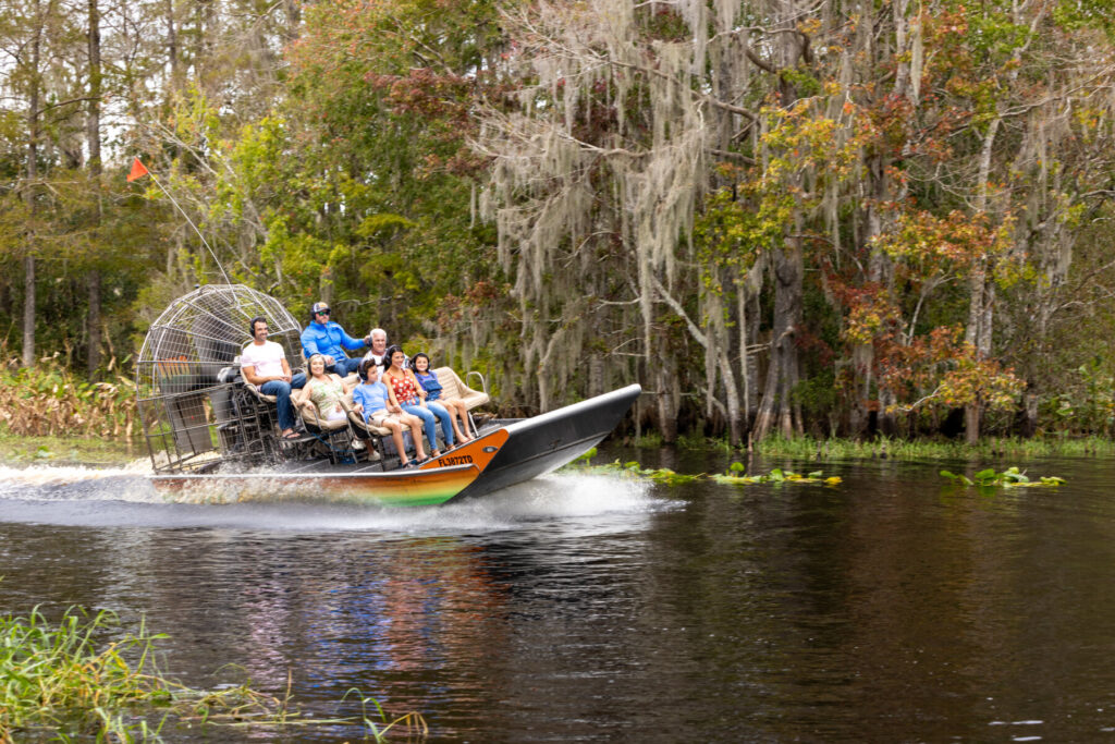 wild florida-airboat tour-family on airboat